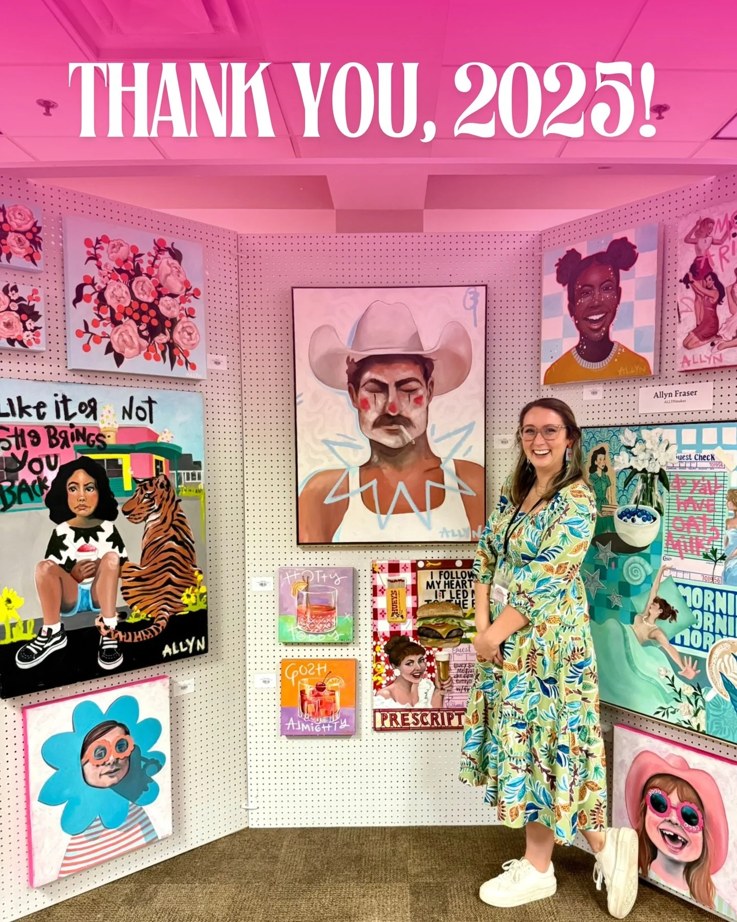 THANK YOU!! I could have made this post a million slides long. I have so much to be thankful for this year. I&rsquo;m not gonna hit you with the statistics: amounts sold, paintings painted, number of markets, shows, or retailers. Because honestly, it