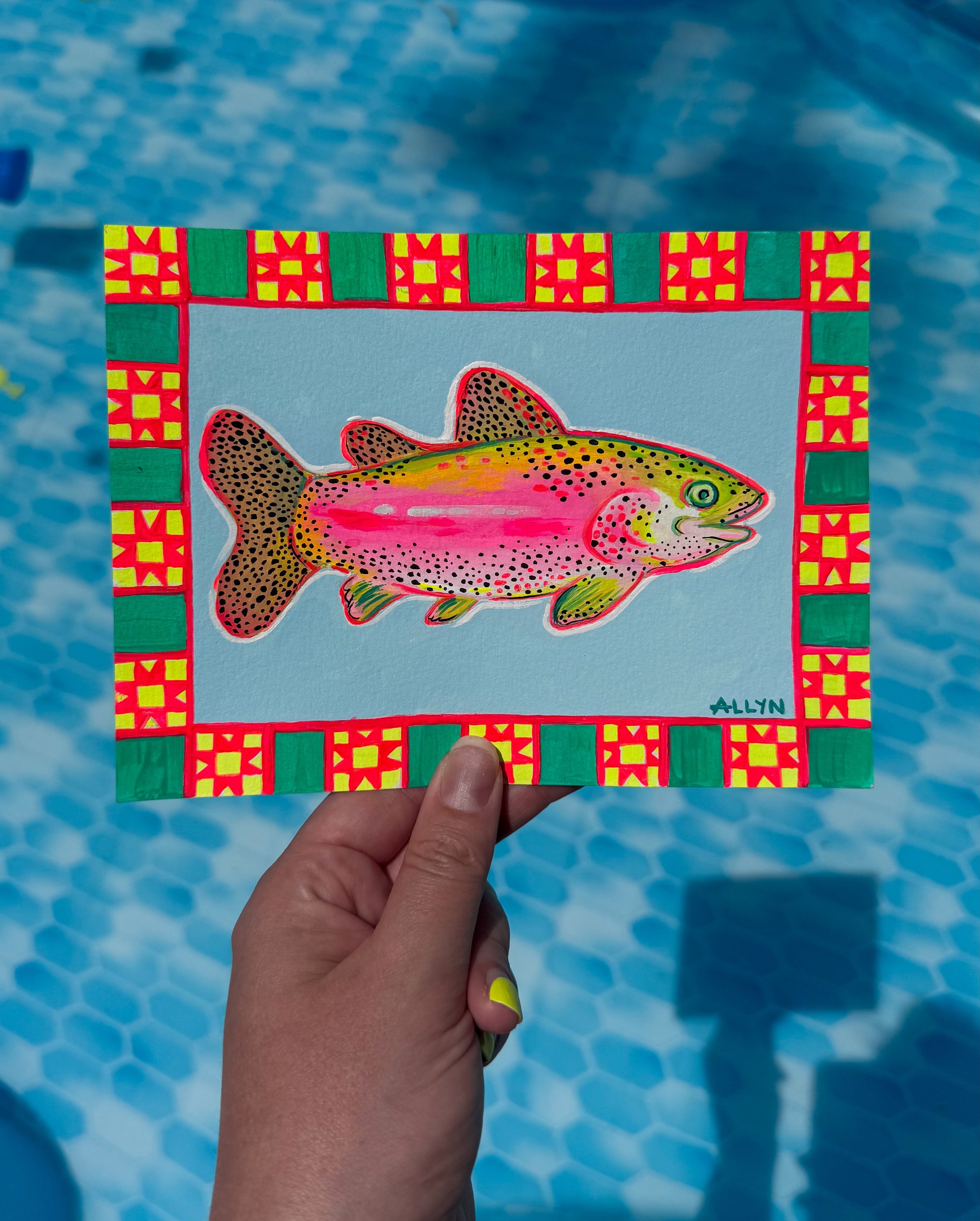 June&rsquo;s GoodAM Mail Club print is here &amp; swimming to your mailboxes this week! Sign ups for this guy end Friday 🫶🏻 #justkeepswimming