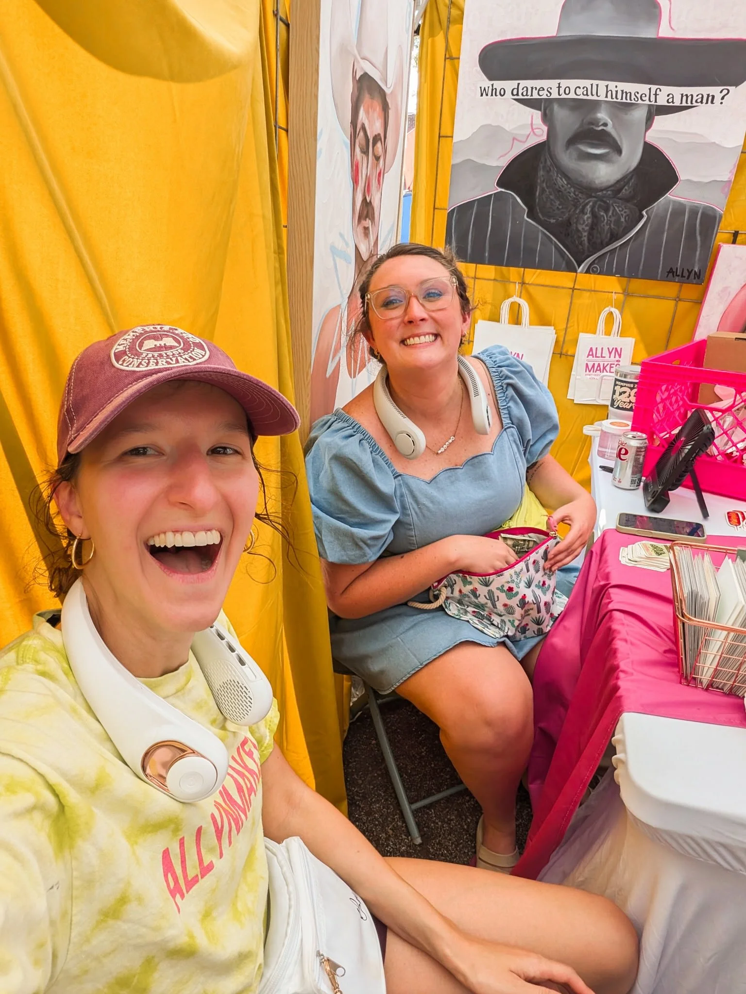 The heat was HELL but Memphis is HEAVEN. I love you all so much. Cooper Young fest is my favorite day. I IMMEDIATELY sold out of corndogs bc you are all my fav little freaks. The vending machine was eating up the quarters. My best friends &amp; baby 