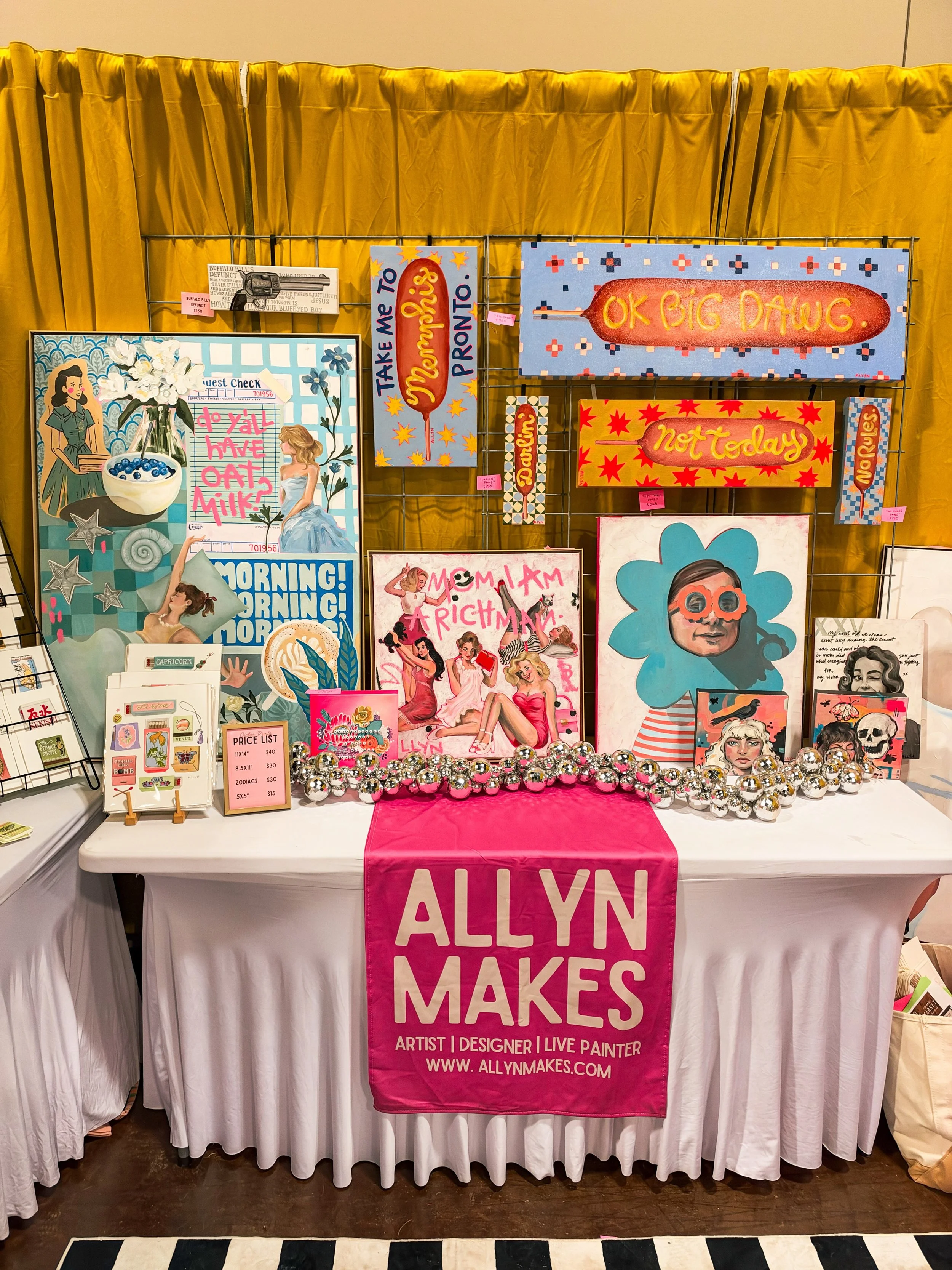 All set up &amp; ready for yall at the Hope Market!! Come see me today and tomorrow 💖