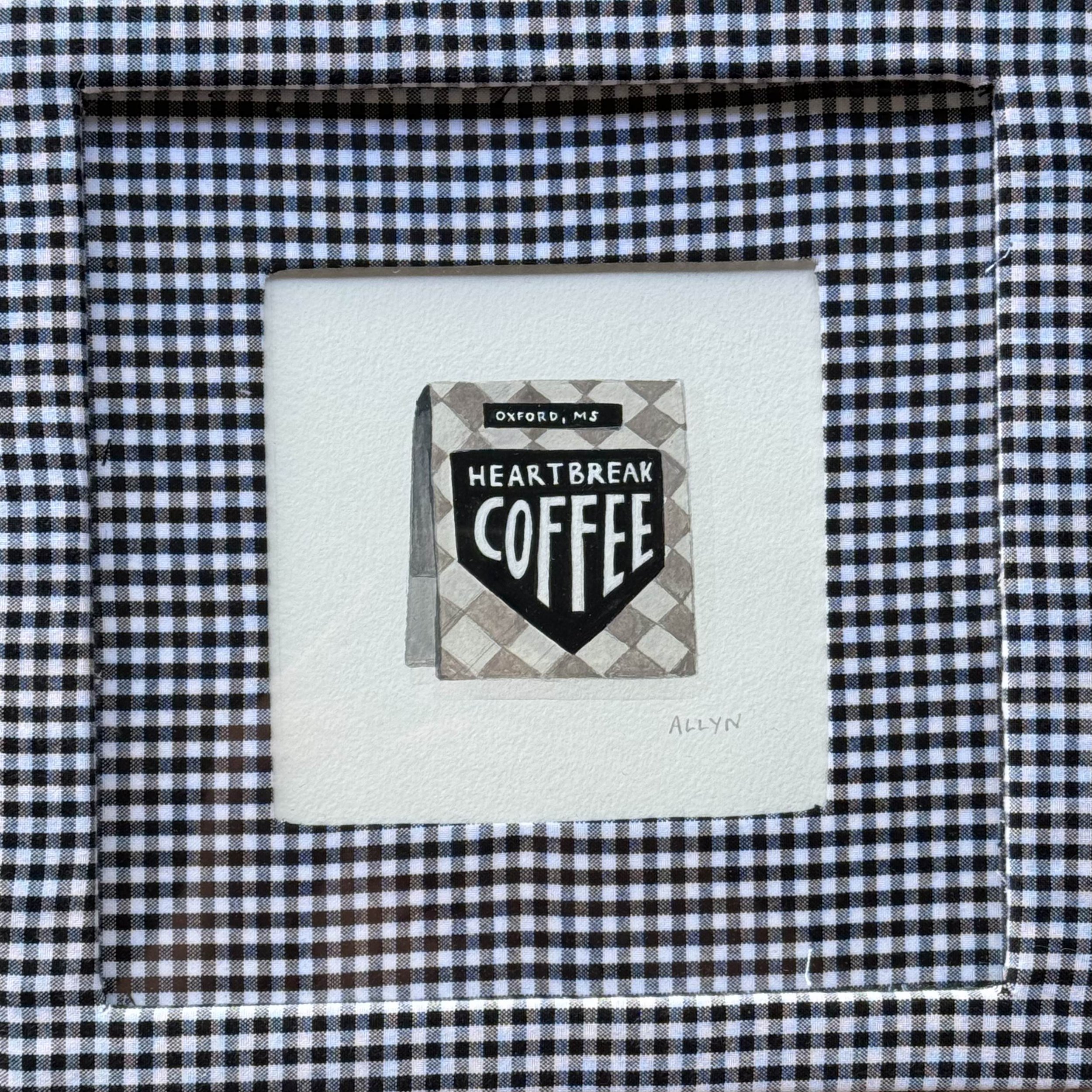 Original Heartbreak Coffee Matchbook + Frame