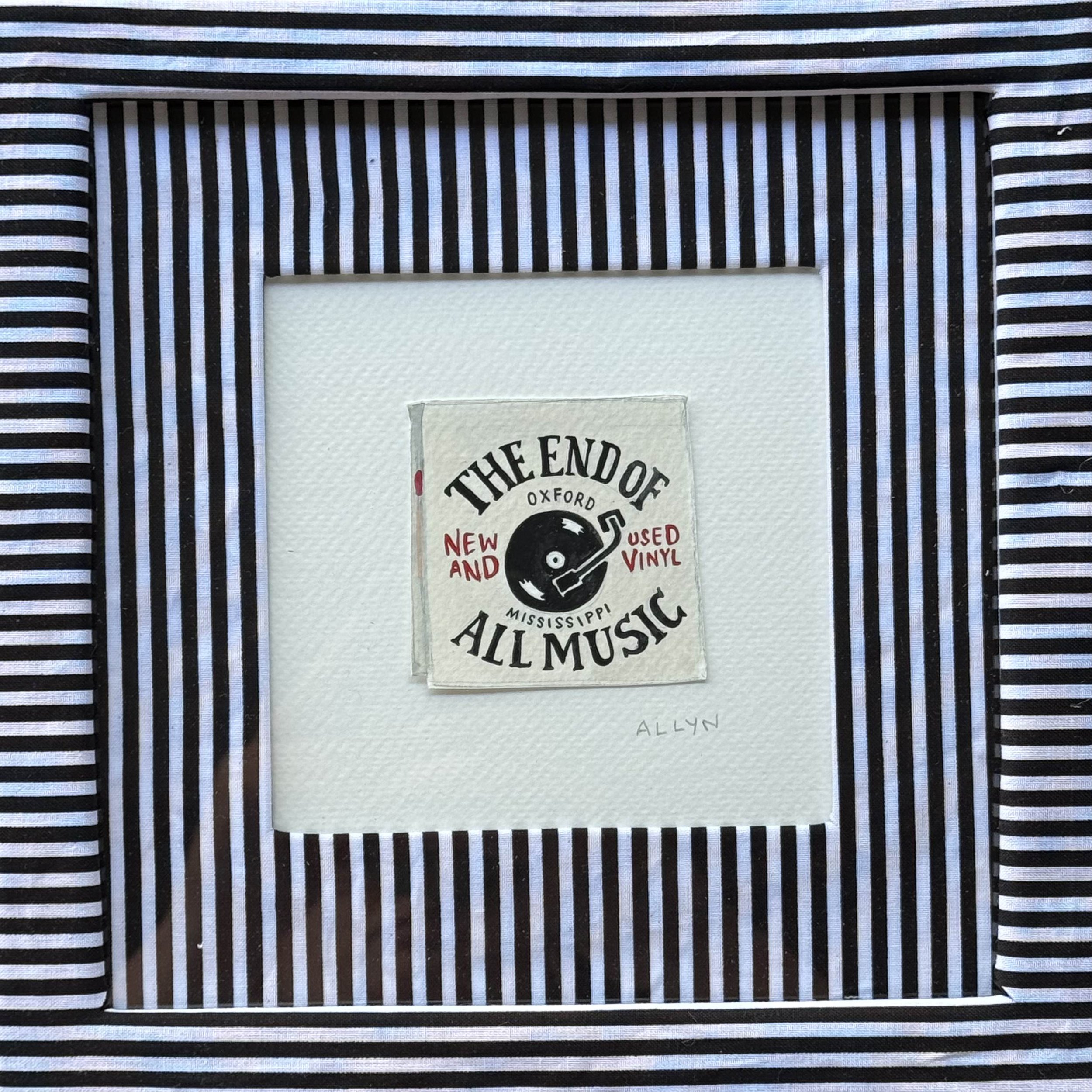 Original End of All Music Matchbook + Frame