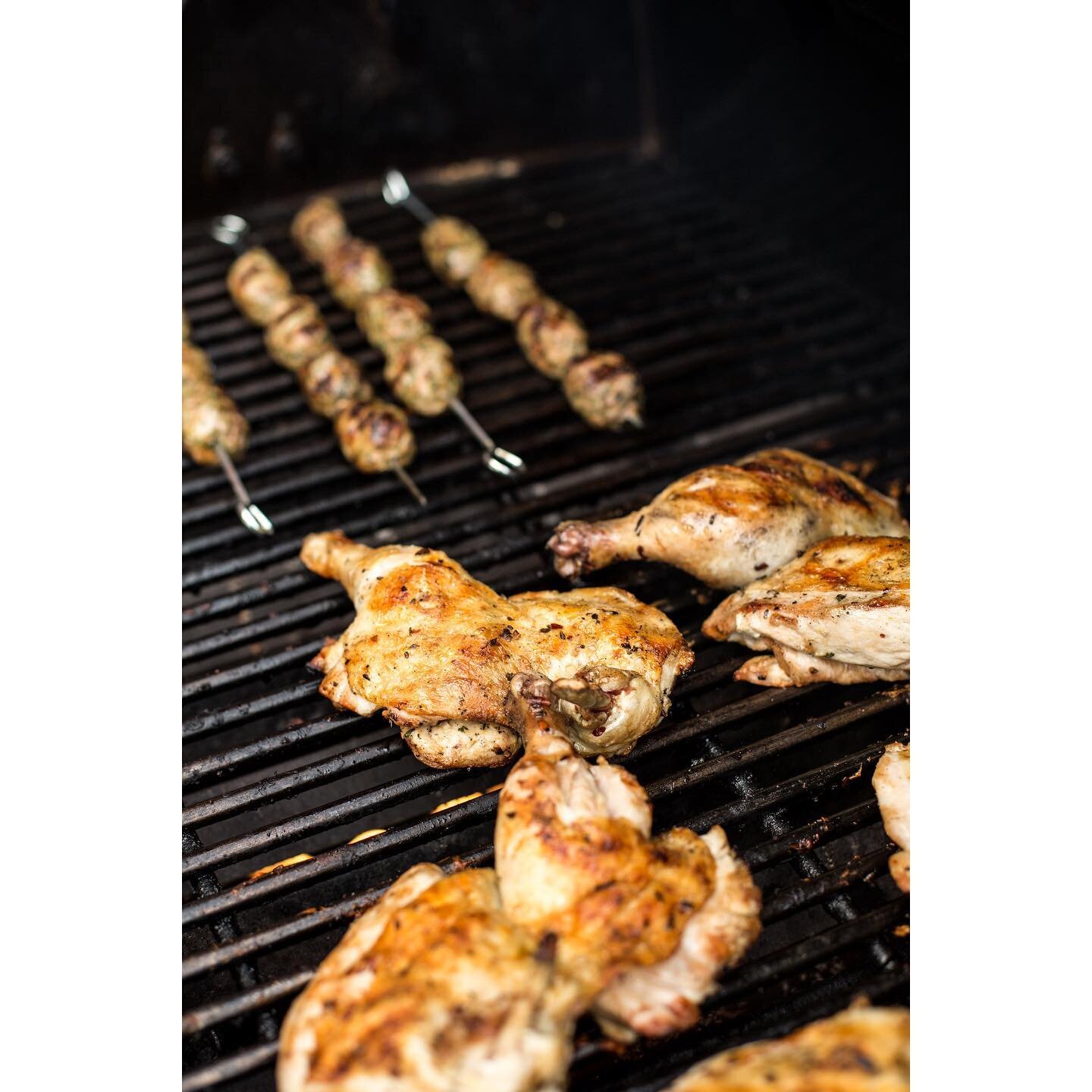 Celebrating the (un)official last day of summer by the grill. Grilled chicken + lamb kefta skewers ✨🍗 
.
.
.
#laborday #grilling #labordayweekend #privatechef #catering #bryanjonescatering #sonomacounty #sonoma