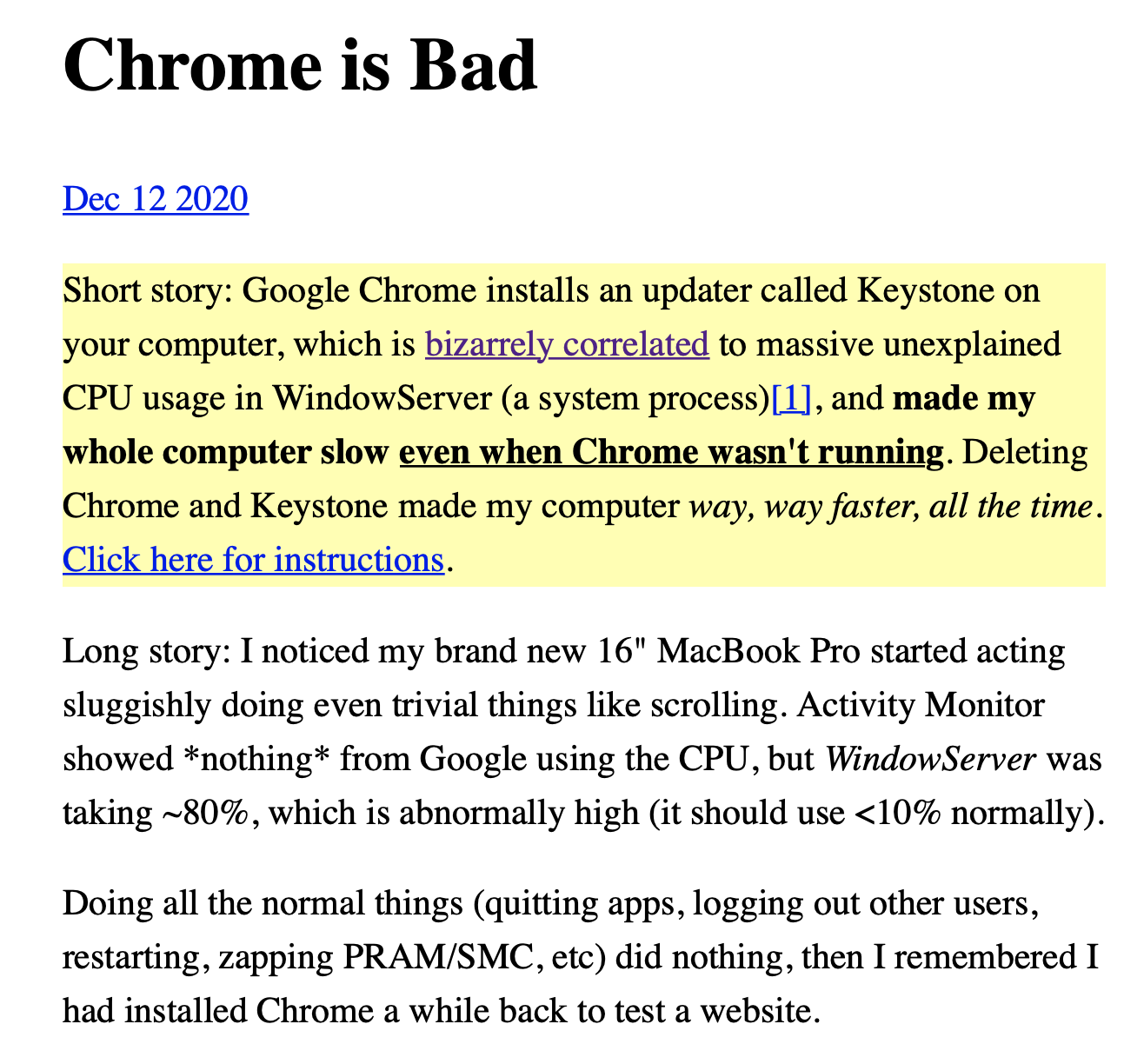 Activity Monitor Chrome