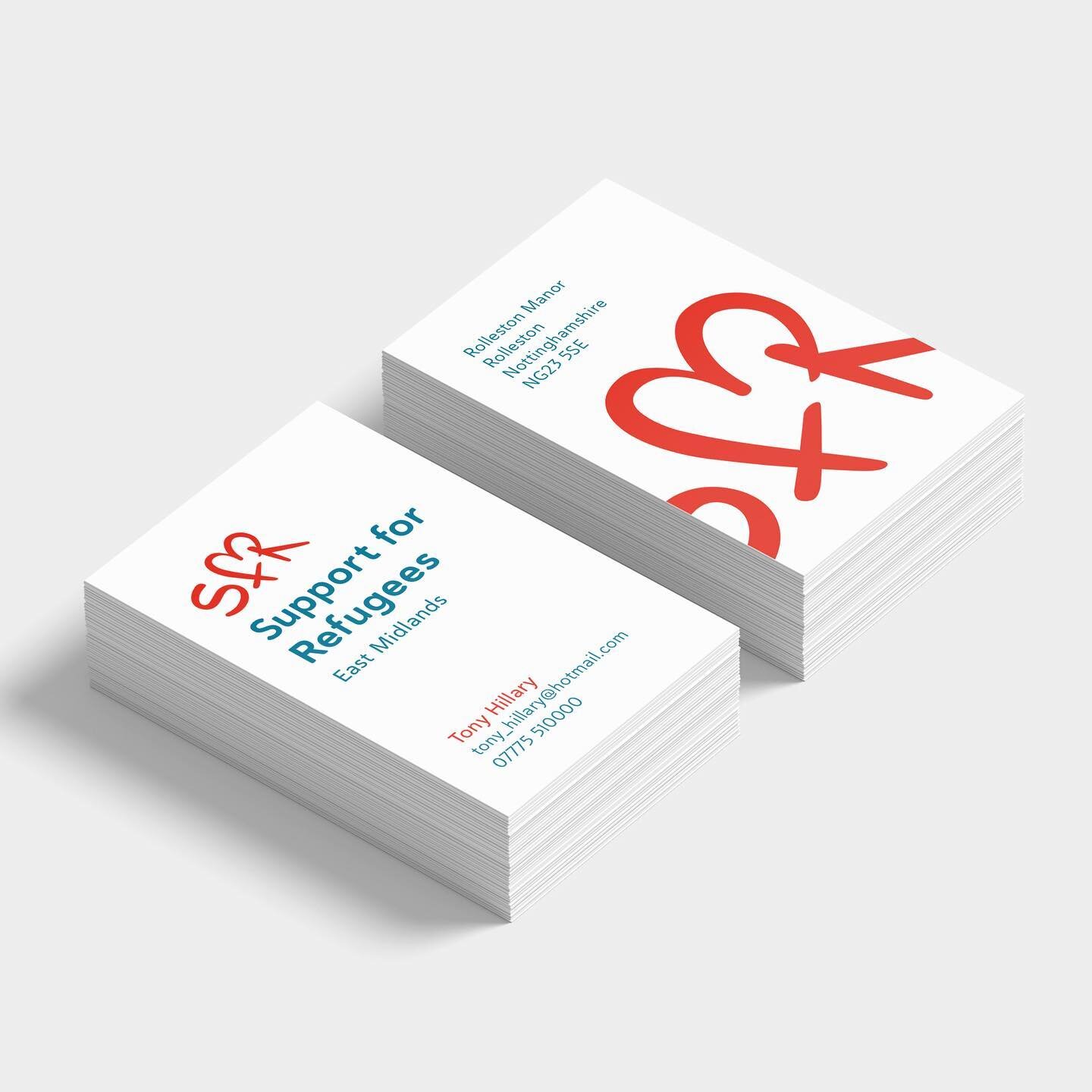 Two personalised sets of Support for Refugees East Midlands business cards, designed and supplied to Tony and Michelle Hillary. 📦

Clean design with a focus on the heart on the reverse of the card. ❤️
.
.
.
.
.
.
#businesscards #brandingidentity #su