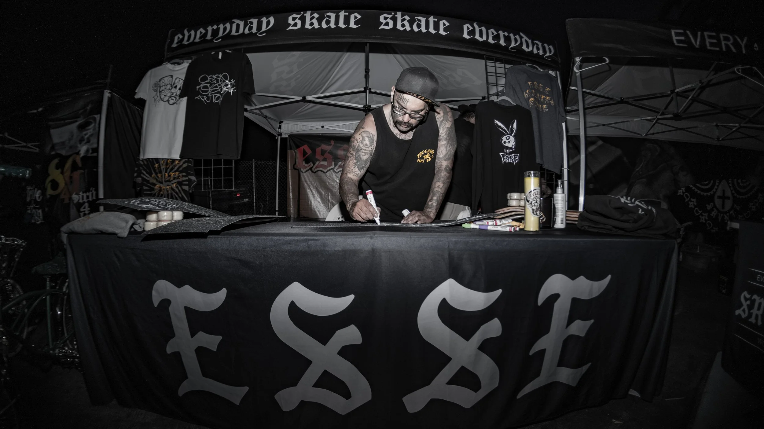 Fern at Esse Booth Vending Signing Something.JPG