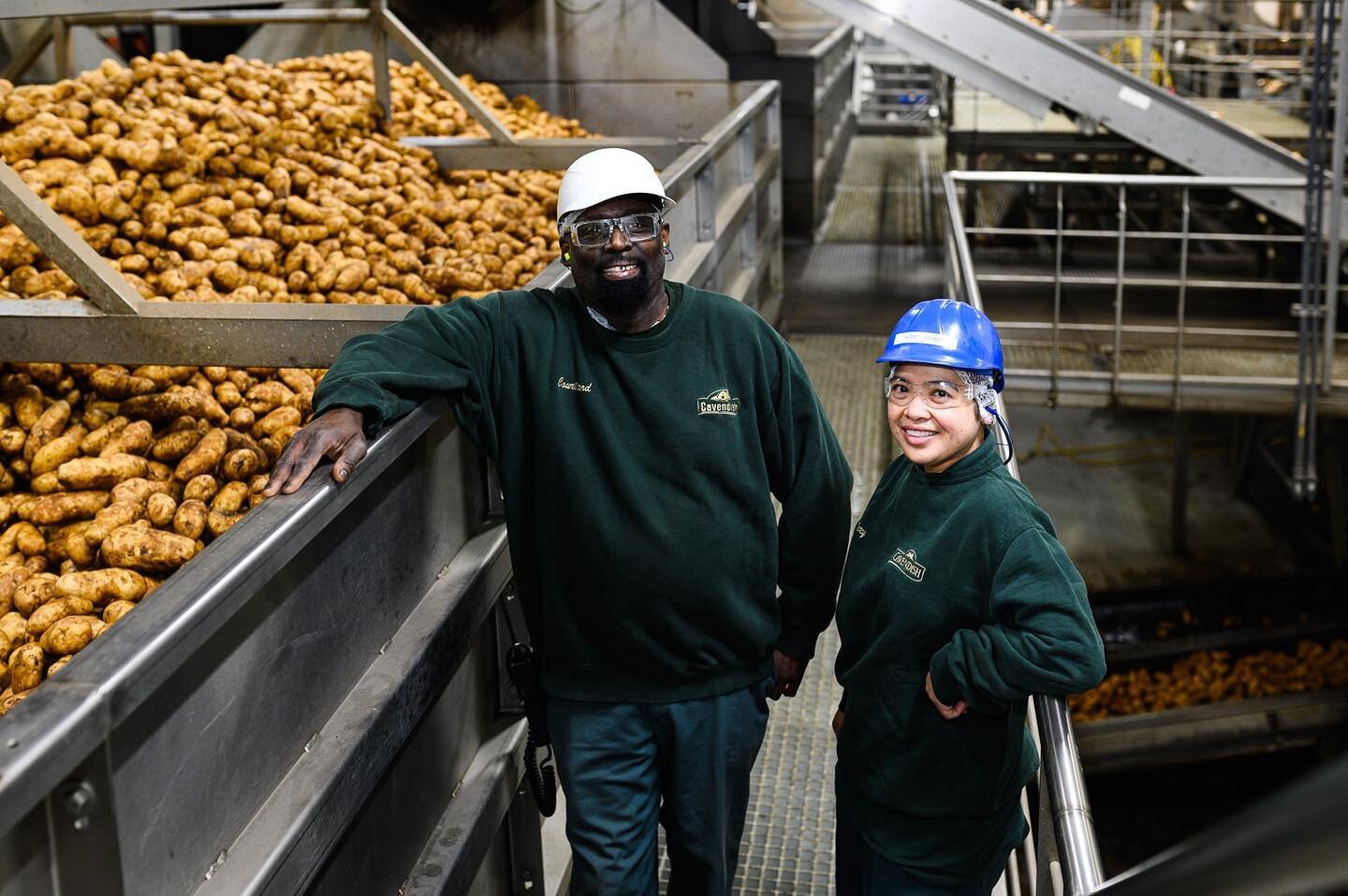 I had such a unique experience capturing some images for Cavendish Farms in Jamestown. I got all decked out in a hard hat, white coat, glasses, and earplugs and had fun with these two awesome employees who were willing to get in front of my camera. I