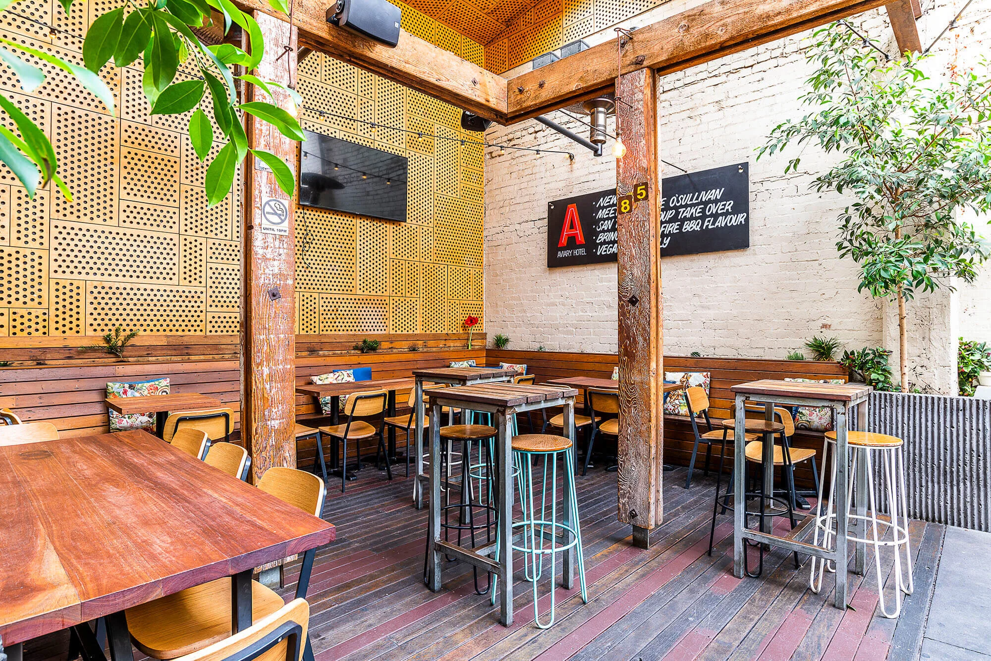 Outdoor beer garden for function hire