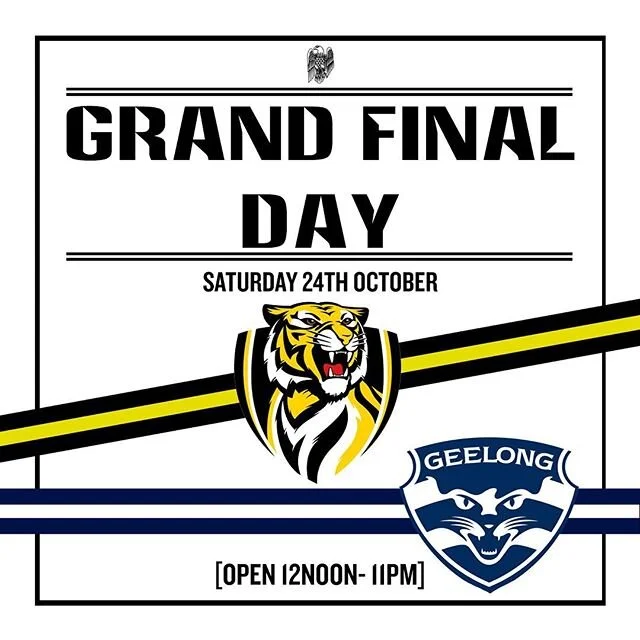 Grand Final Day | Delivery |  Food &amp; Drink Specials 