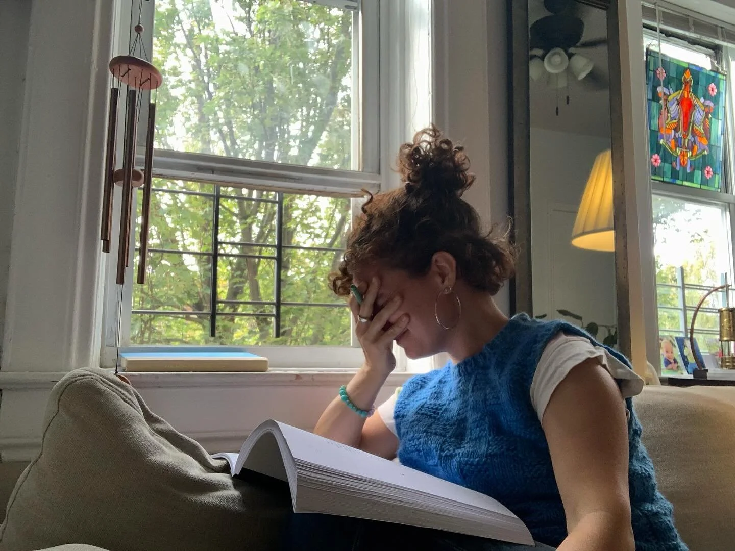 Portrait of the artist editing a sex scene.