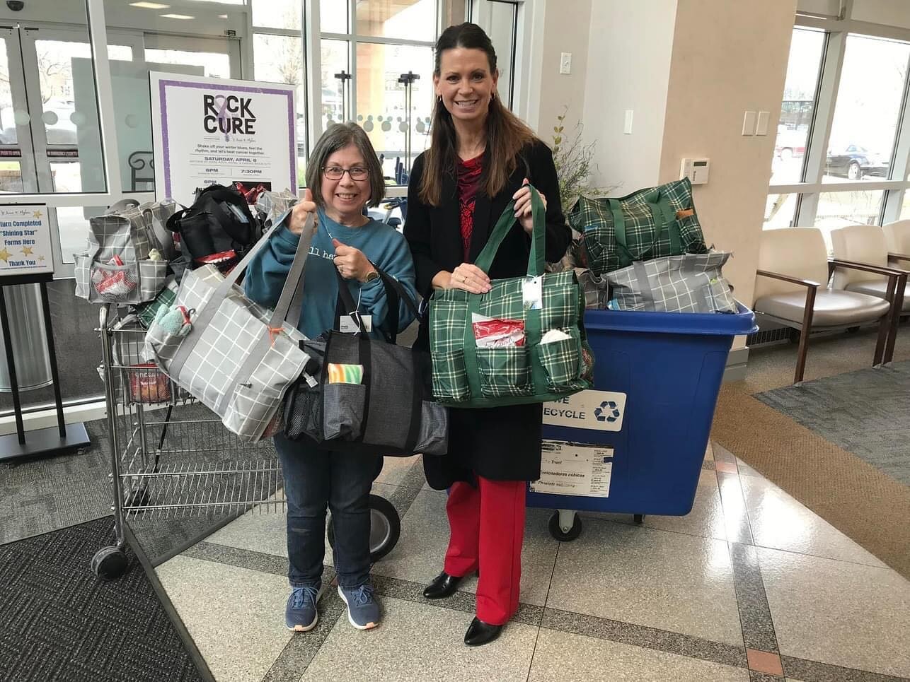 Rachel Schuldt made her first chemo comfort bag more than 10 years ago when her grandmother was going through treatment at the June E. Nylen Cancer Center. Rachel continues to collect donations for the bags through Delivering Hope - Chemo Comfort Car