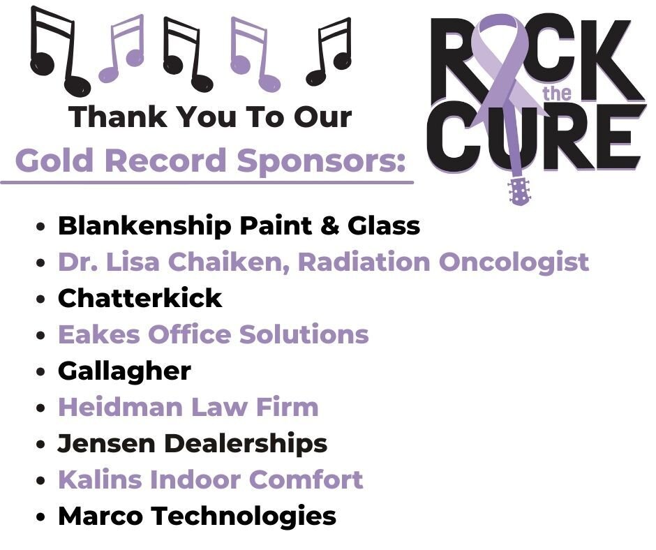 &ldquo;I Can&rsquo;t Get No Satisfaction&rdquo; unless you give a shout-out to our Rock the Cure&rsquo;s Gold Record Sponsors. Anthem will be rockin' this Saturday night - come get down with these sponsors and Jumping Jack Flash, THE Tribute to The R