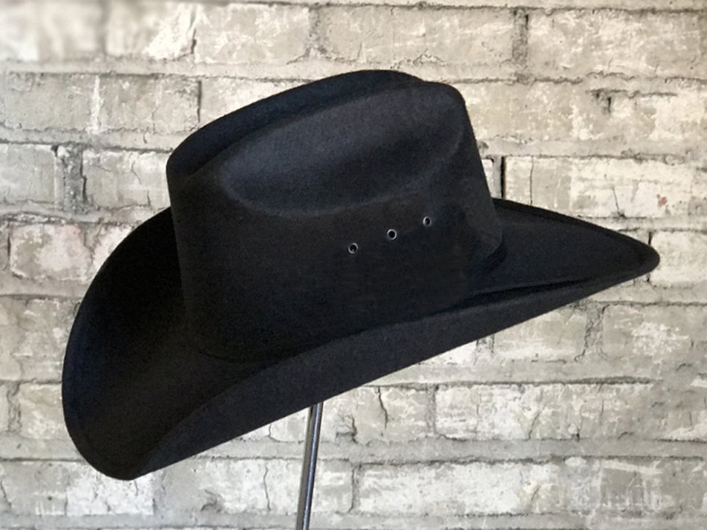 Kid's Black Ultra Soft Felt Western Cowboy Hat
