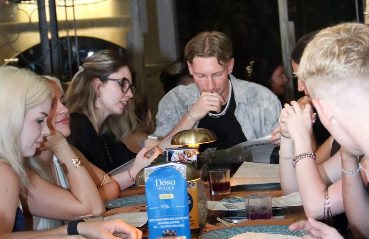 Group dinner at pesona lounge ubud