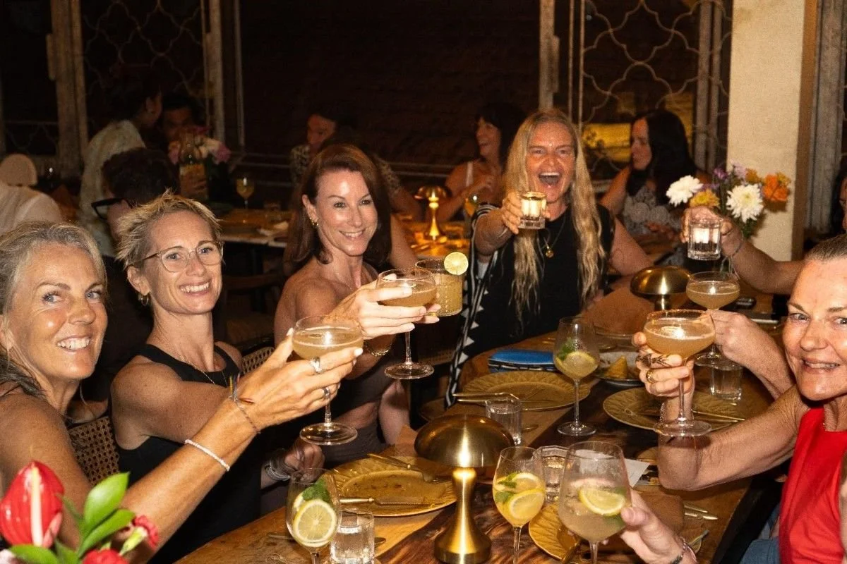 Guests enjoying dinner and cocktails at Pesona Lounge Ubud