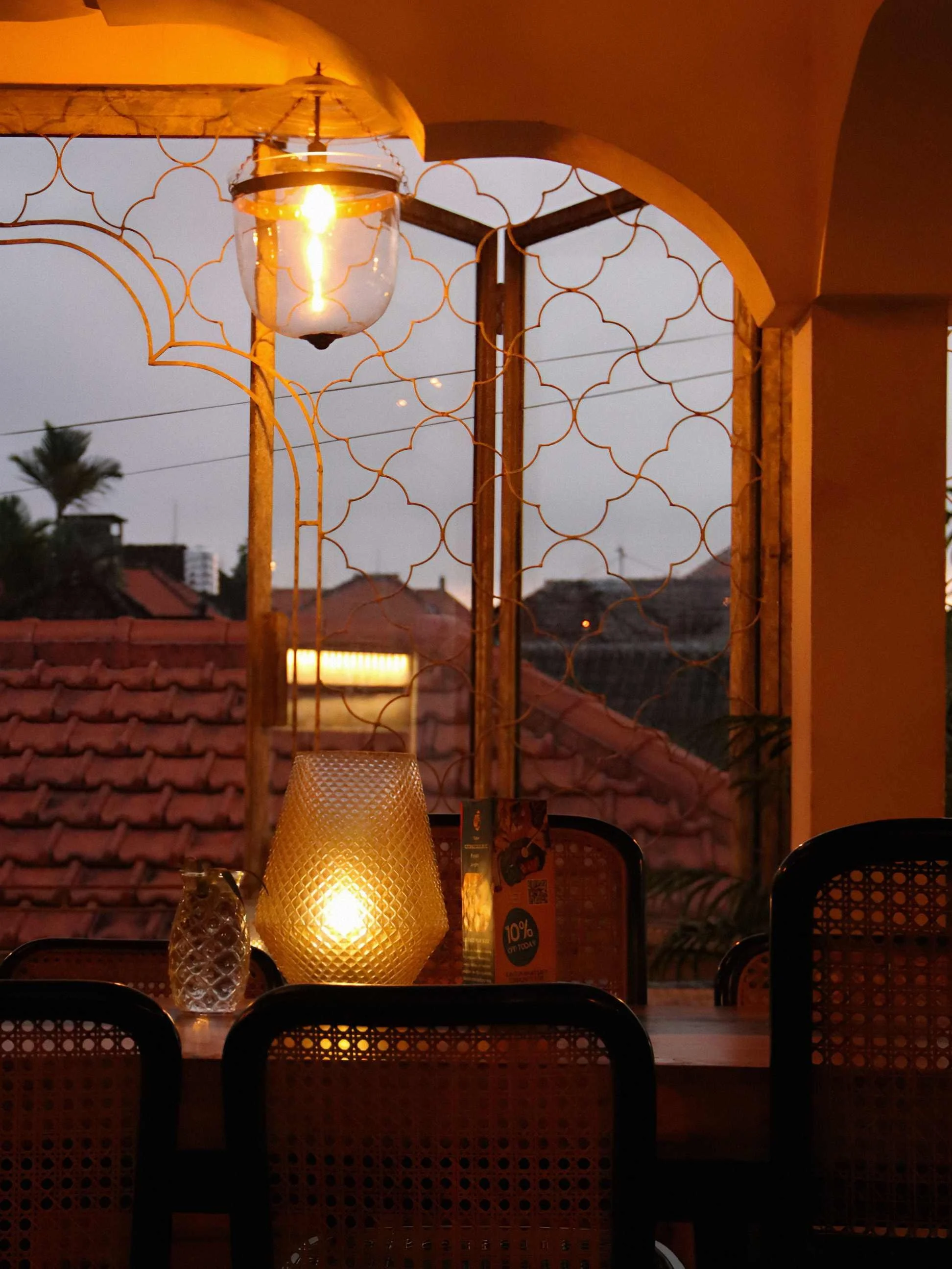 calm evening atmosphere at pesona lounge ubud