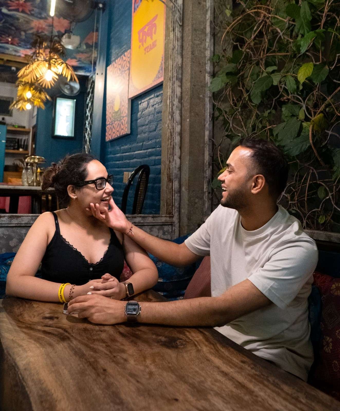 couple enjoying romantic dinner in ubud
