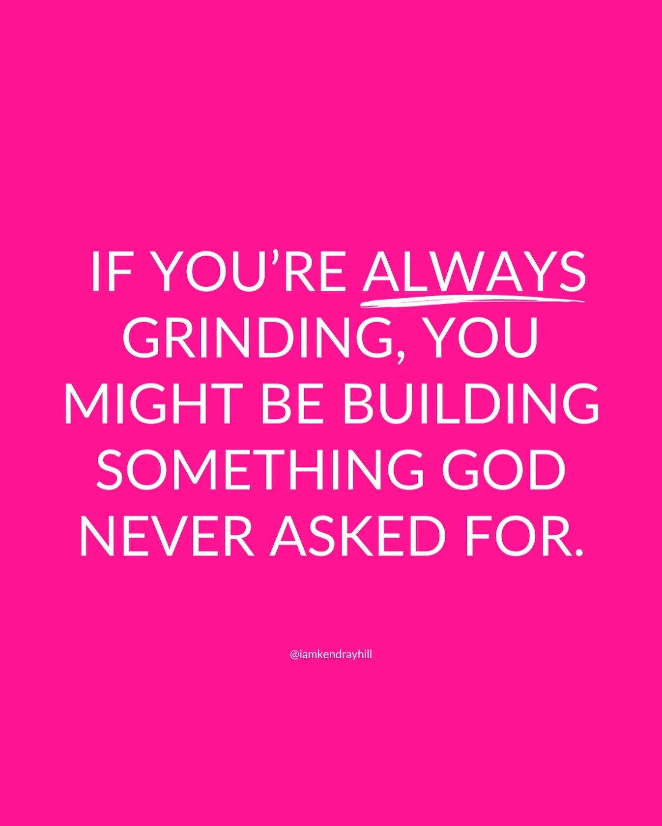 Everybody loves the word &ldquo;grind.&rdquo; But let&rsquo;s be honest. Grind culture is often disobedience in disguise.

I learned that the hard way. Just a couple of years ago, I was in a season where I was busy but not obedient. I filled my calen