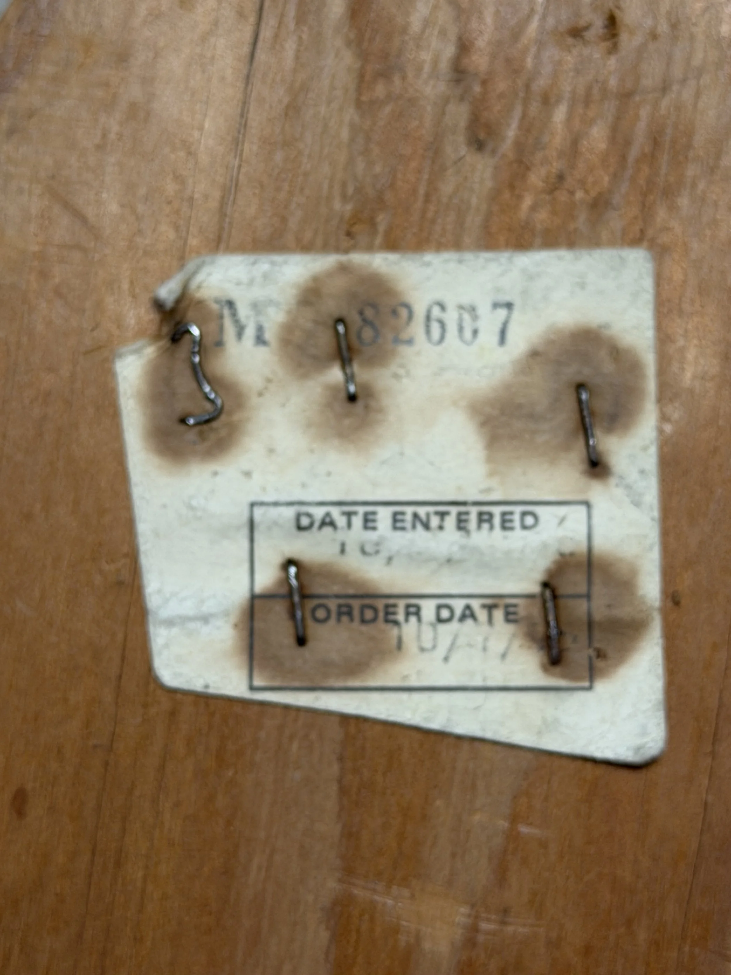 Tag 2 on wooden swivel