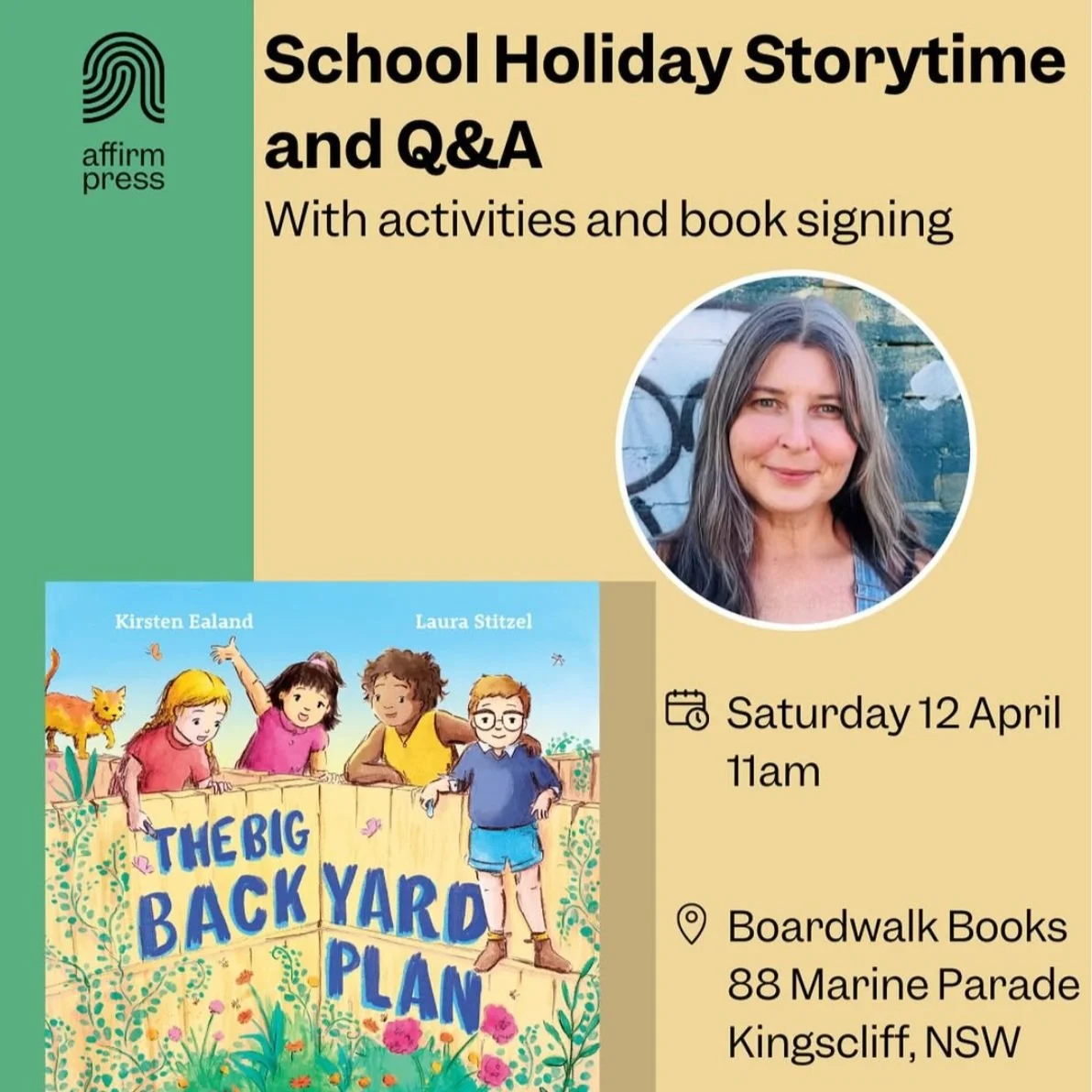 The Big Backyard Plan School Holidays Storytime 