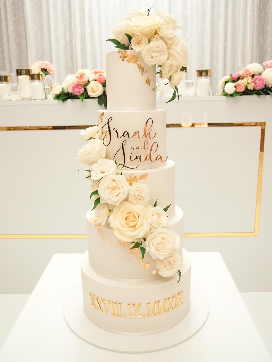 Signature Gold Leaf Wedding Cake - Whipped Bakeshop Philadelphia