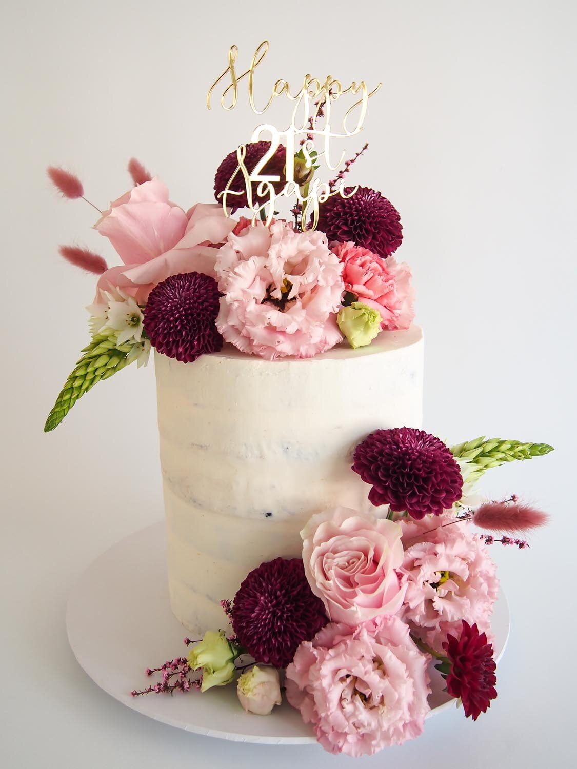 Burgundy And White Wedding Cake - CakeCentral.com