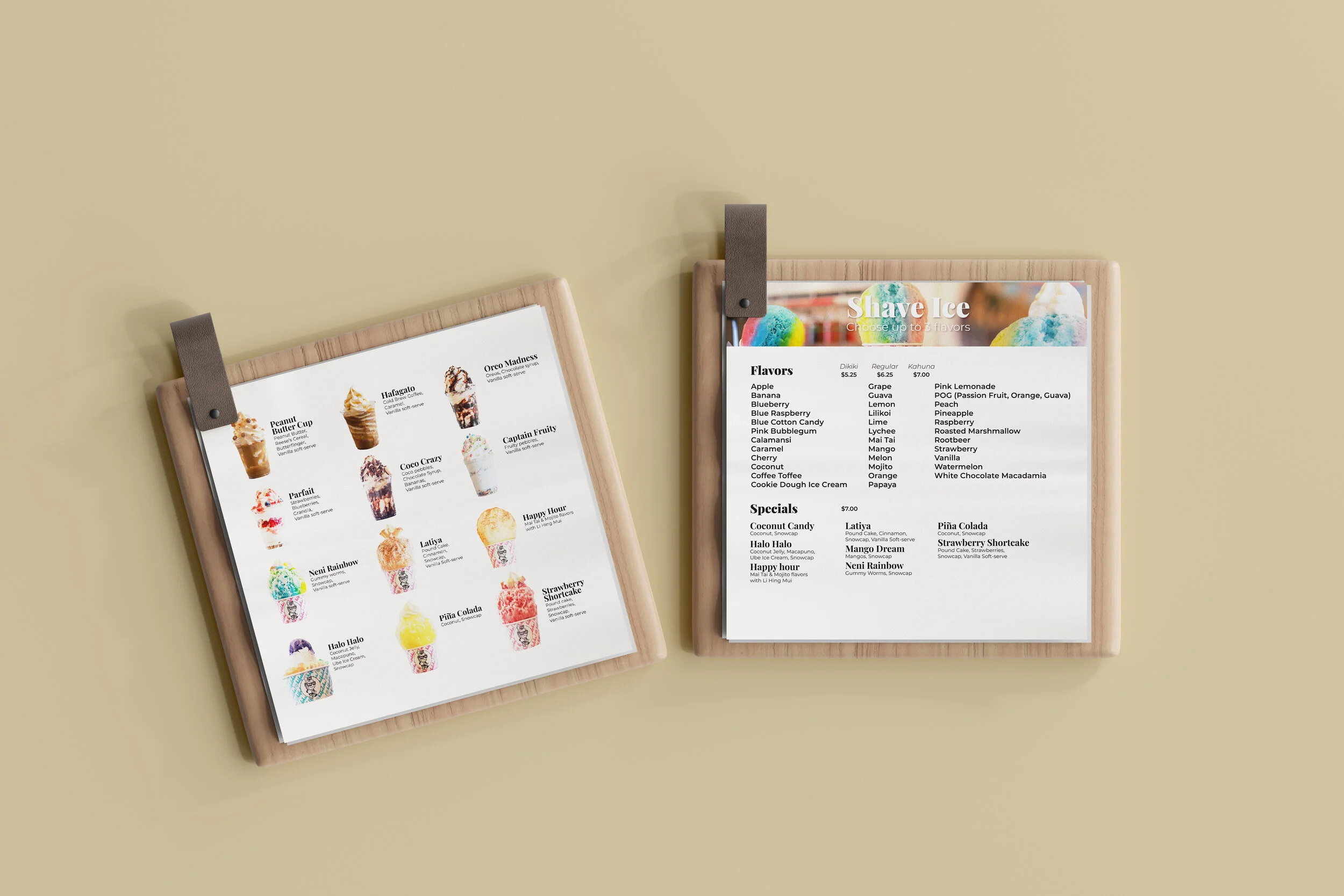 Hafaloha Menu Design