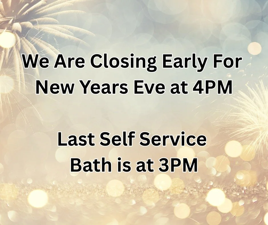 🎉🐾 New Year&rsquo;s Eve Update from Doggy Daydreamz! 🐾🎉 

We're ringing in the New Year with adjusted hours for December 31st. We'll be closing at 4 PM, so make sure to plan your pup's pampering accordingly! 

Please note, the last Self Service B