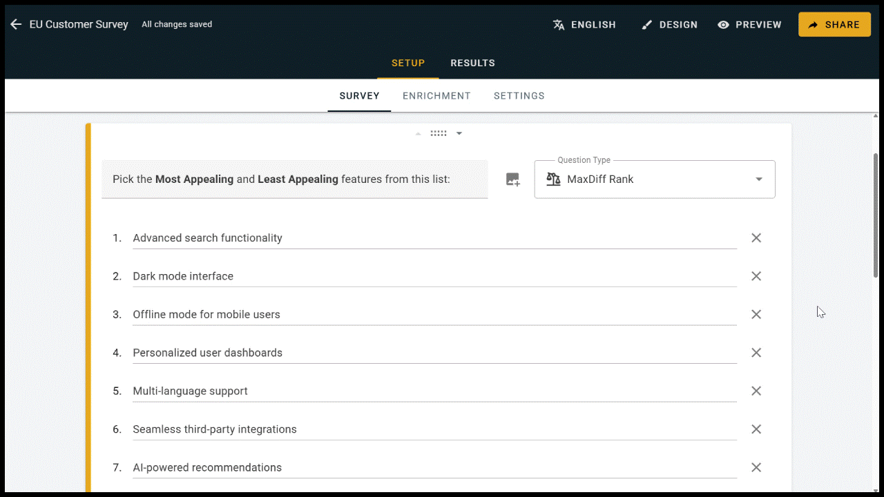 Multi-Language Survey Setup on OpinionX
