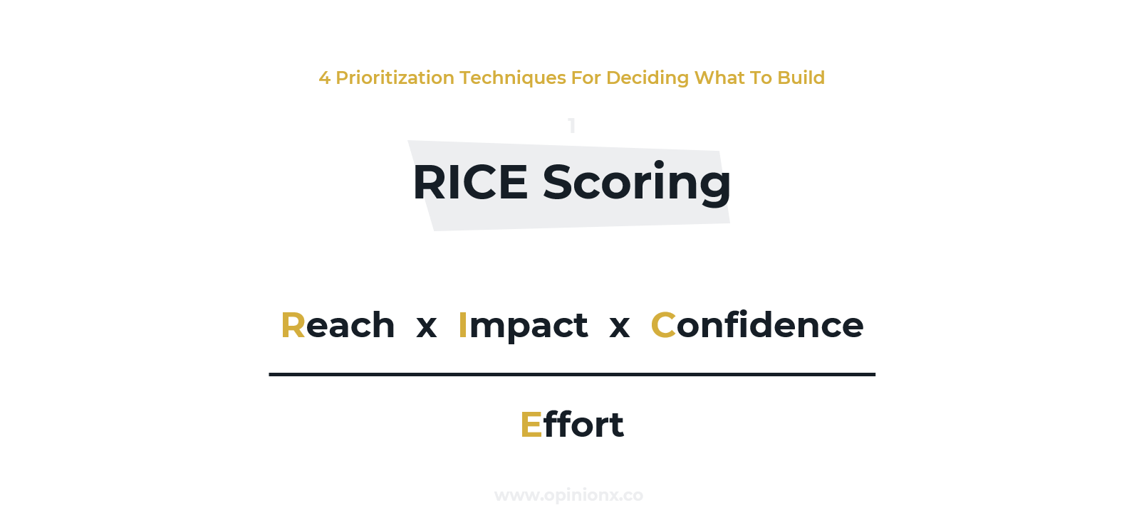 RICE Scoring for Prioritization