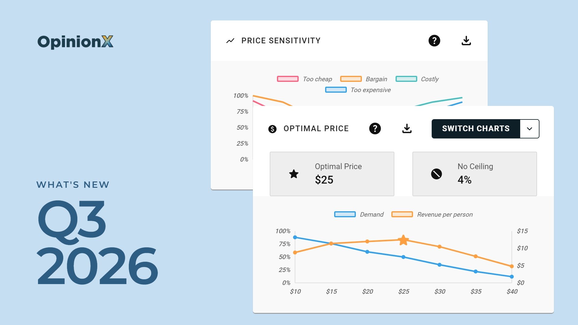 What's new in OpinionX: Q3 2026 roundup (pricing research, branching, branding)