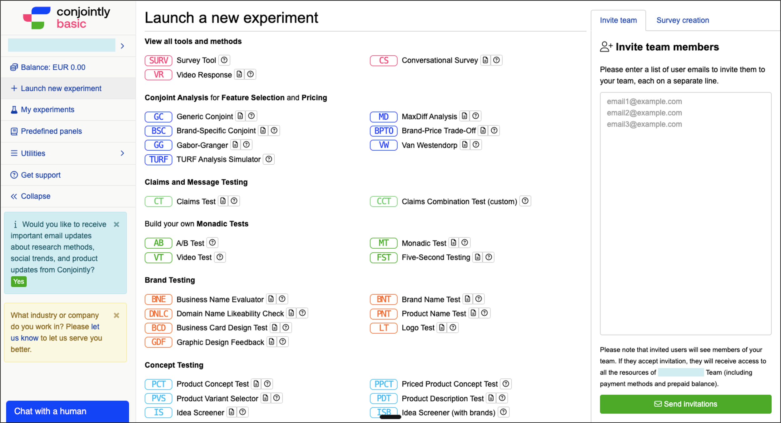 Conjointly Questions List 2026