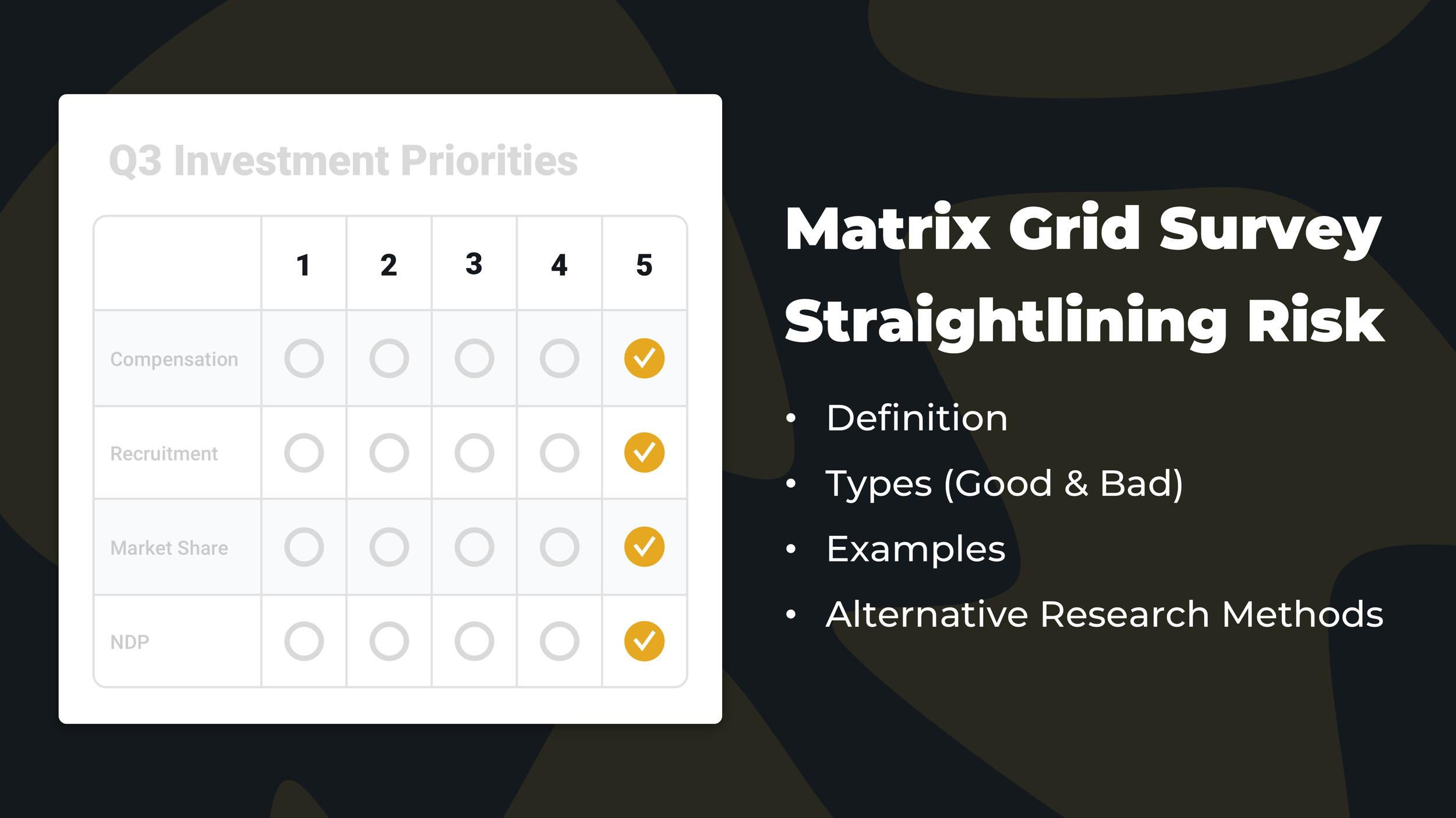 What is survey straightlining risk with matrix grid questions and how to fix and avoid it