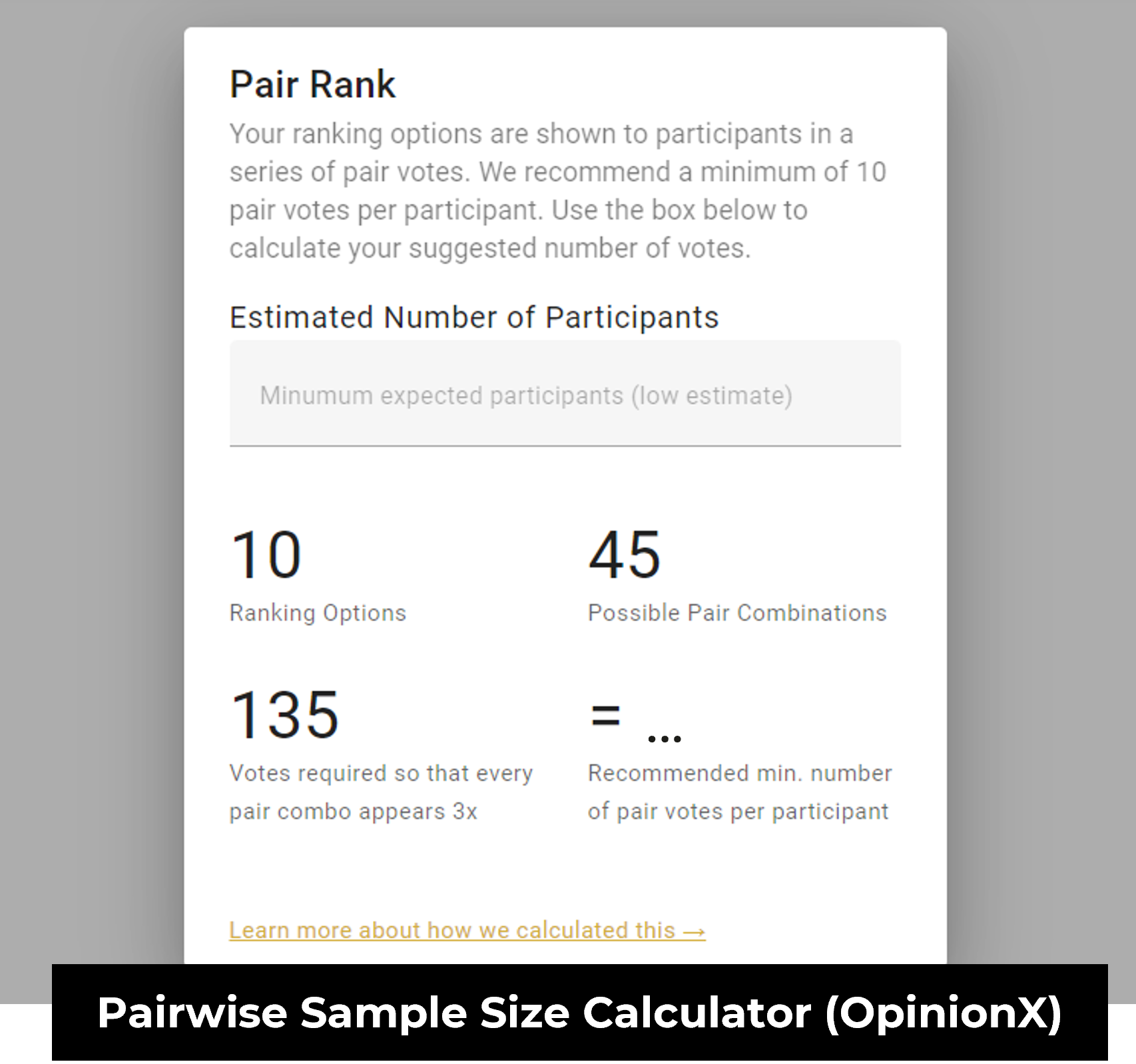Pairwise Ranking (Tools, Examples, Methods) // OpinionX — Free Stack