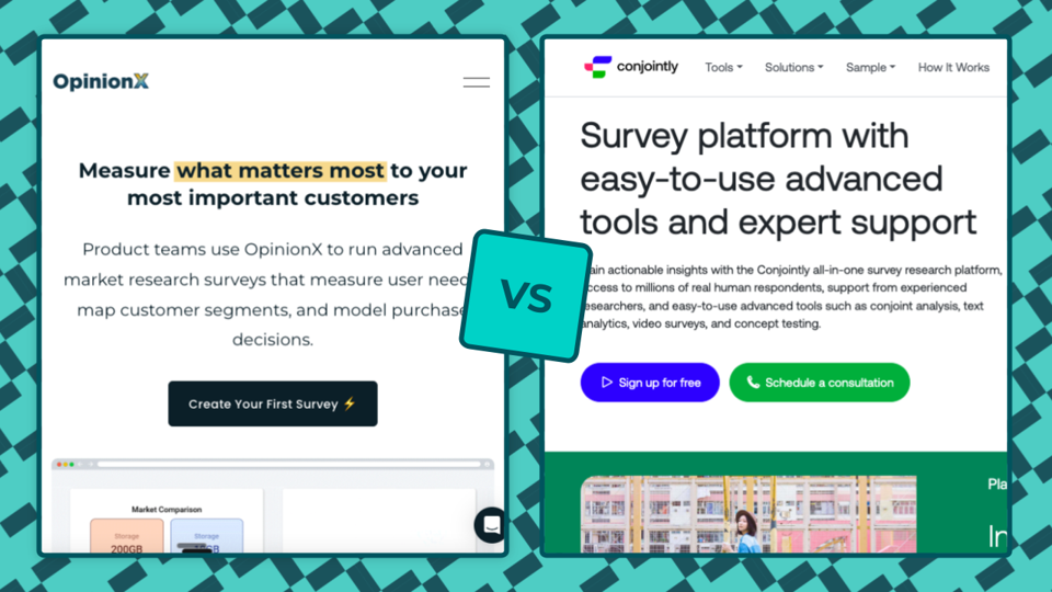 OpinionX vs Conjointly