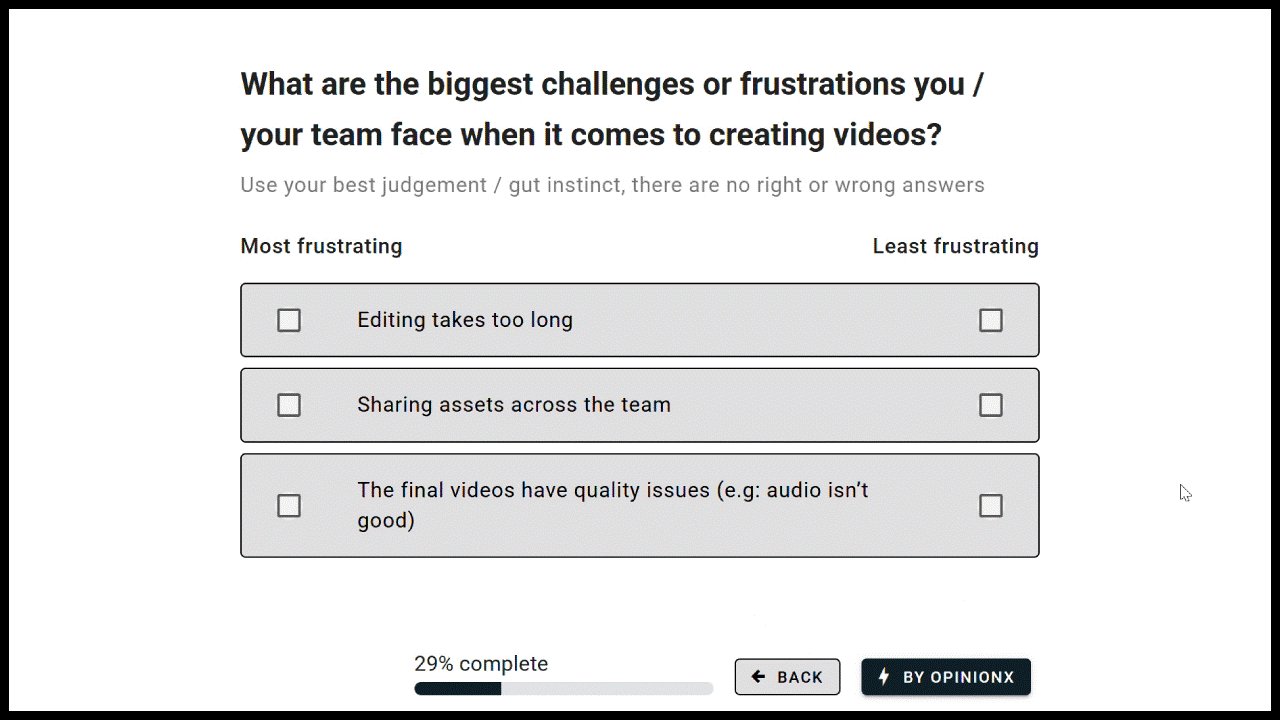MaxDiff Analysis Example Survey Voting Tool