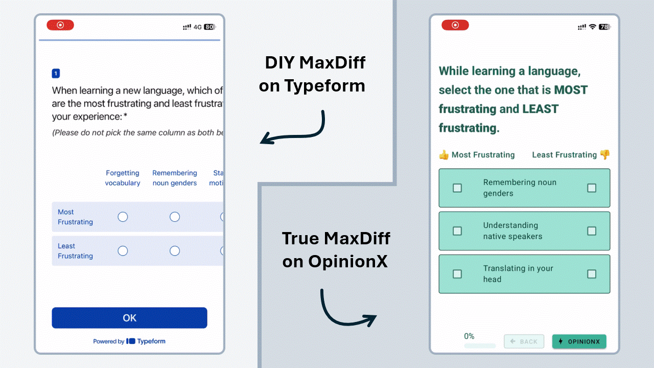 Typeform MaxDiff Analysis Survey Example