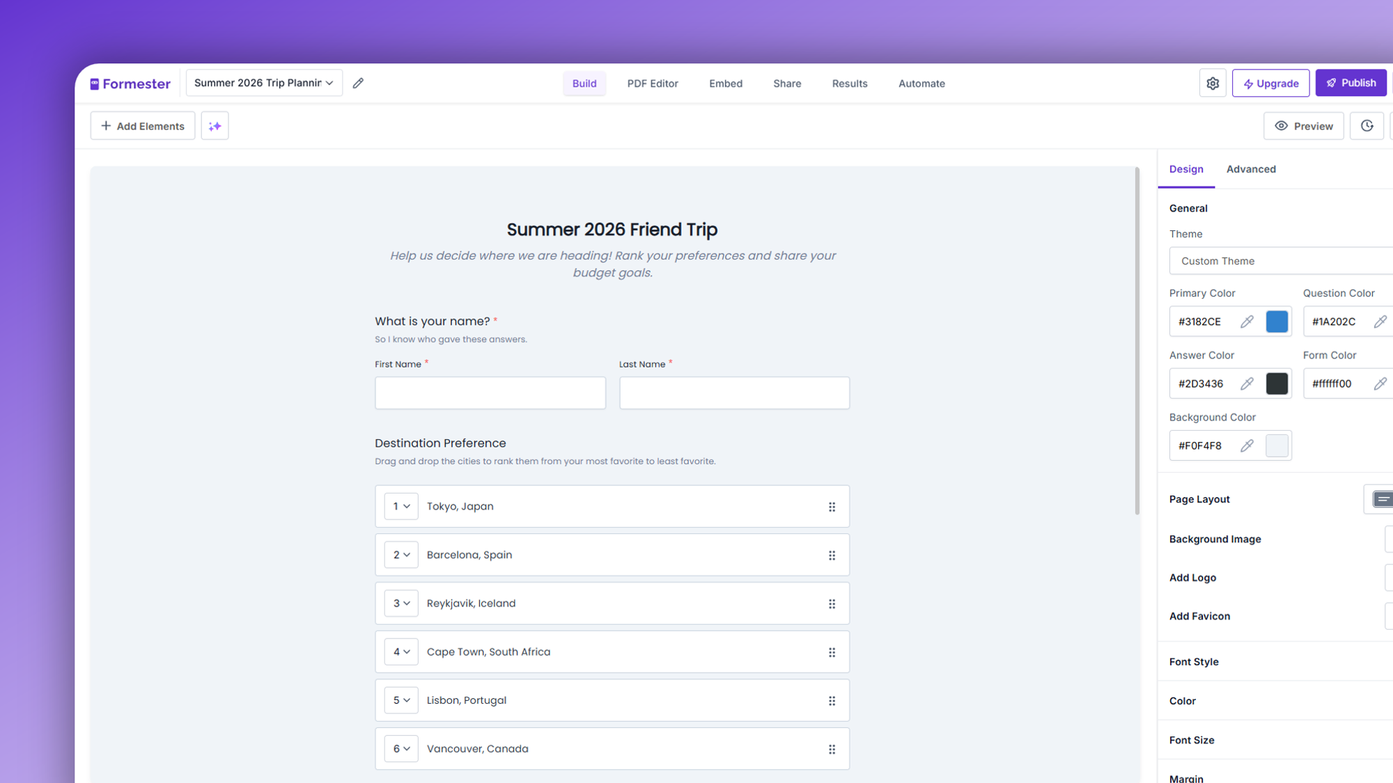 Formester google forms alternative