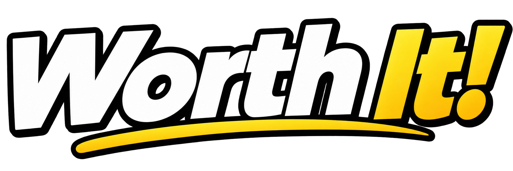 RSKissel Reviews Worth It! verdict graphic featuring bold white and yellow lettering with a black outline and yellow swoosh.