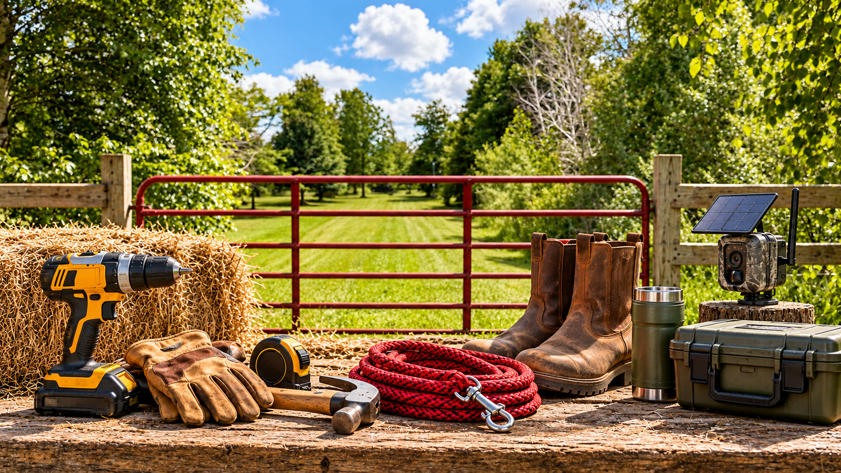 Tools and outdoor equipment used at my Michigan ranch.