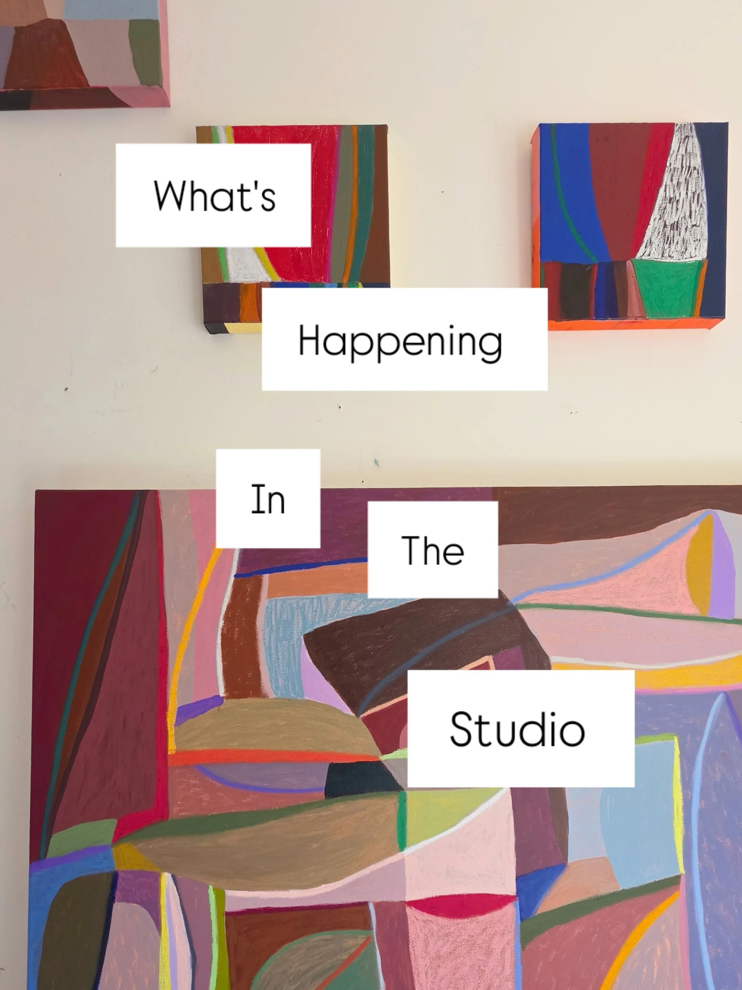 Studio update &mdash; lately I have been exploring a different way of layering fleeting memories and undefined feelings. Allowing forms, colours, and empty spaces to overlap more intuitively, almost like fragments of conversations or emotions that qu