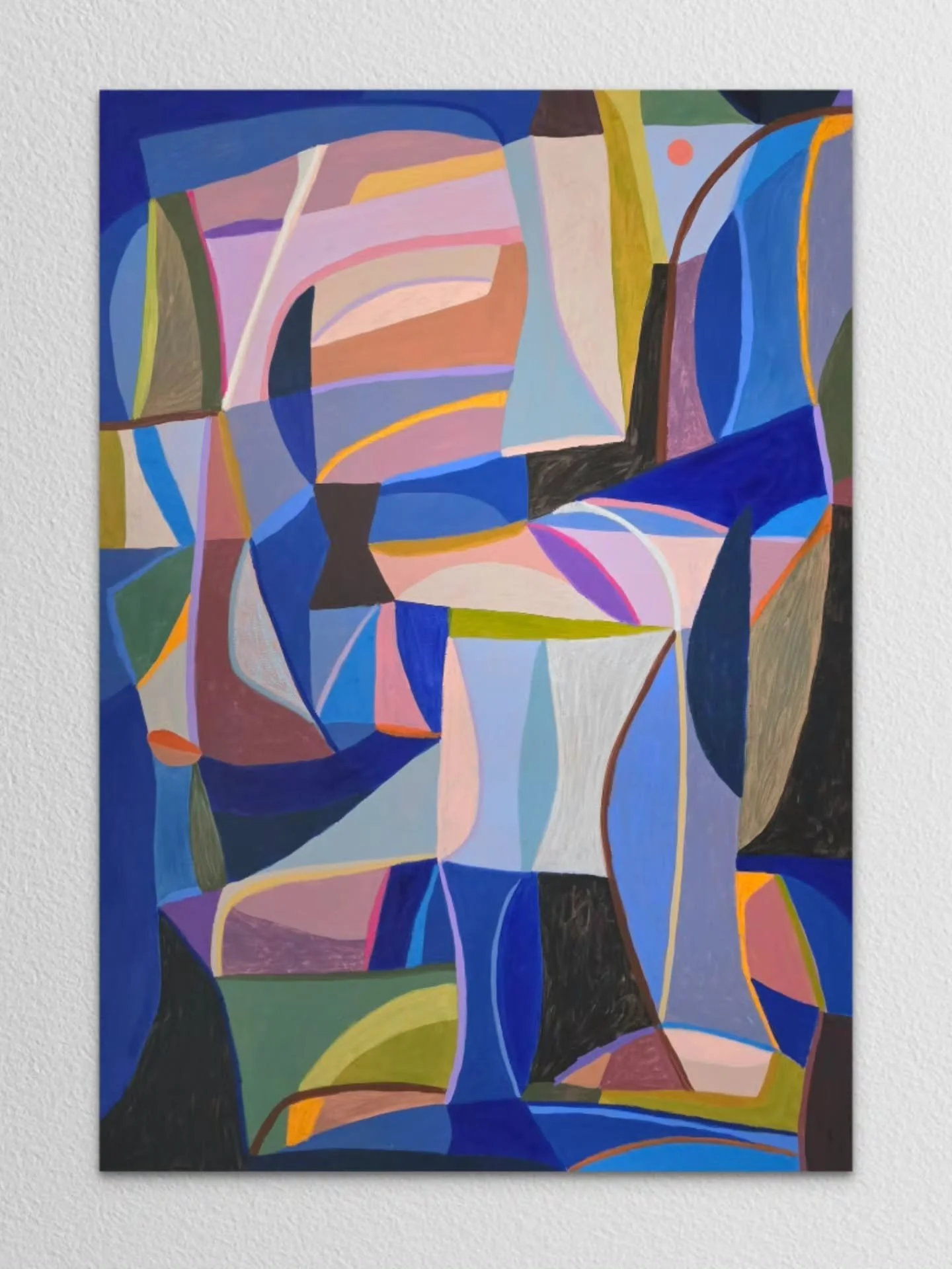 On my way to see you 
Mixed media on canvas, 93 x 123cm, 2026

I can still find it when I close my eyes.

Somewhere between excitement and disbelief, between a dream and a memory. I was wandering through Paris on my way to meet Matisse&mdash;my hero&