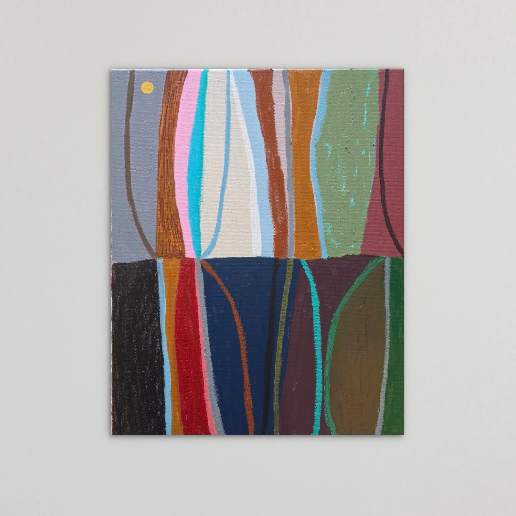 Walking by Steele Creek 1, 
Mixed media on canvas,
40 x 50 cm, 2026