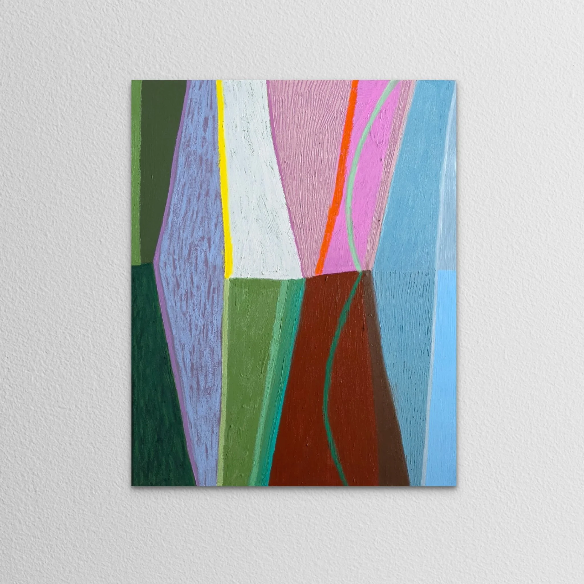 The end of Wayside Ave, Mixed media on canvas, 40 x 50 cm