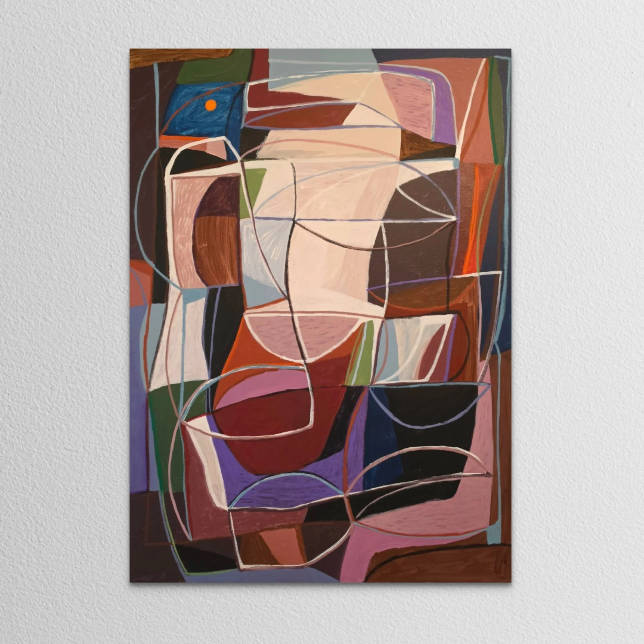 
Down under to Down under, 
Mixed media  on canvas,
93 x 123 cm, 2026