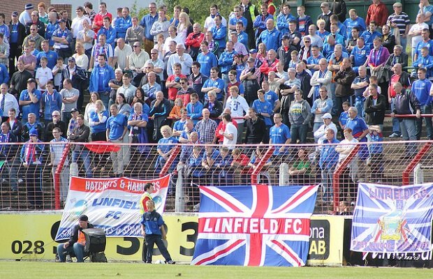 Supporters of Linfield FC would traditionally be Unionist, Protestant & Pro-British | Photo Credit