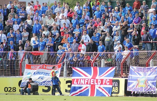 Supporters of Linfield FC would traditionally be Unionist, Protestant &amp; Pro-British | Photo Credit