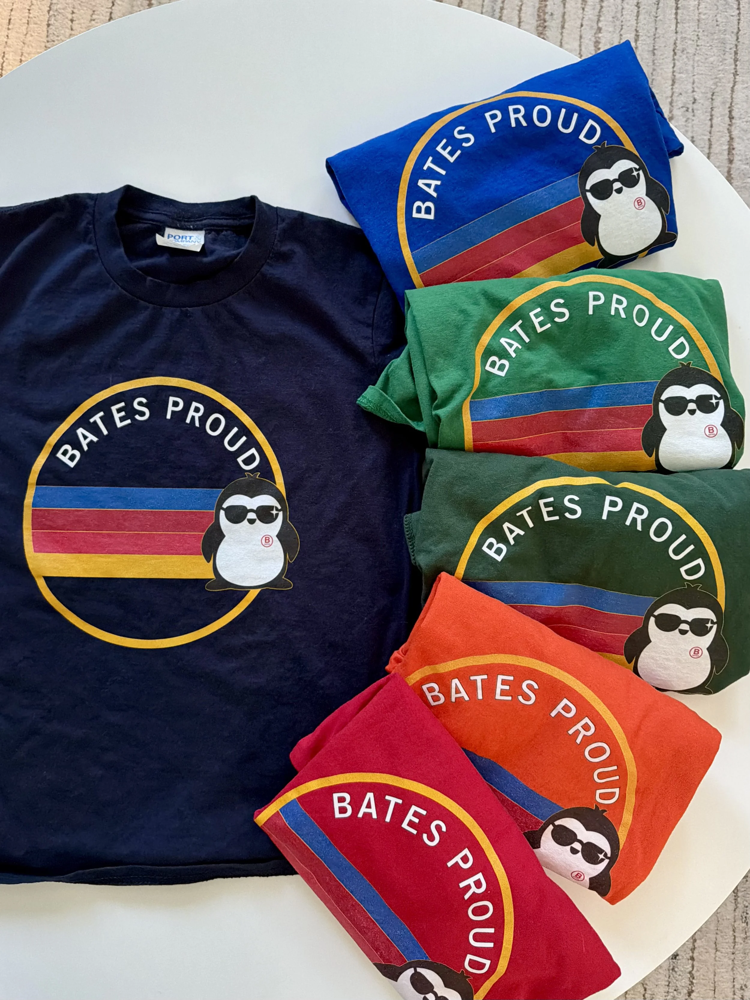 Bates Proud Penguin Tees – Custom apparel order for elementary school