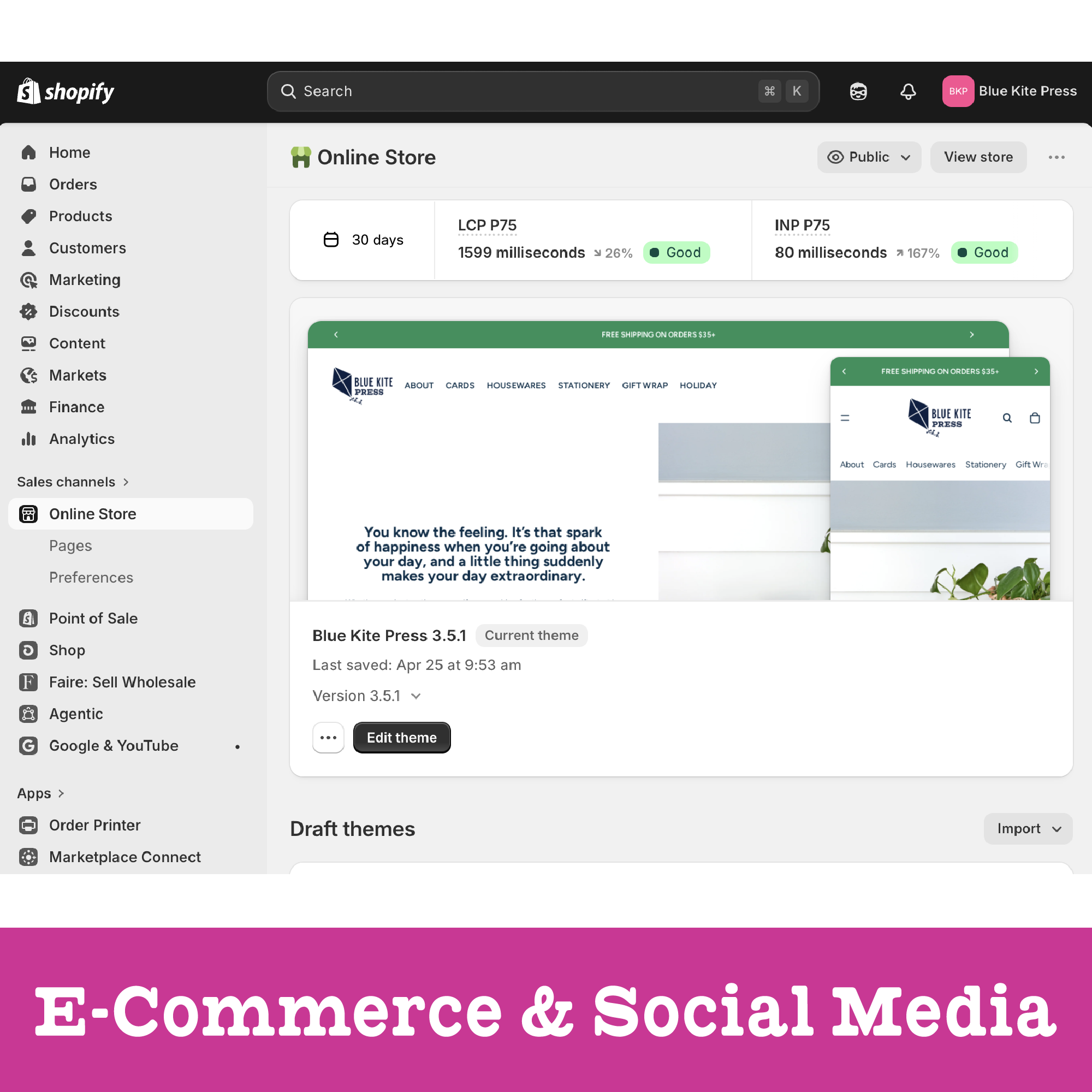 E-Commerce, Web Design and Social Media