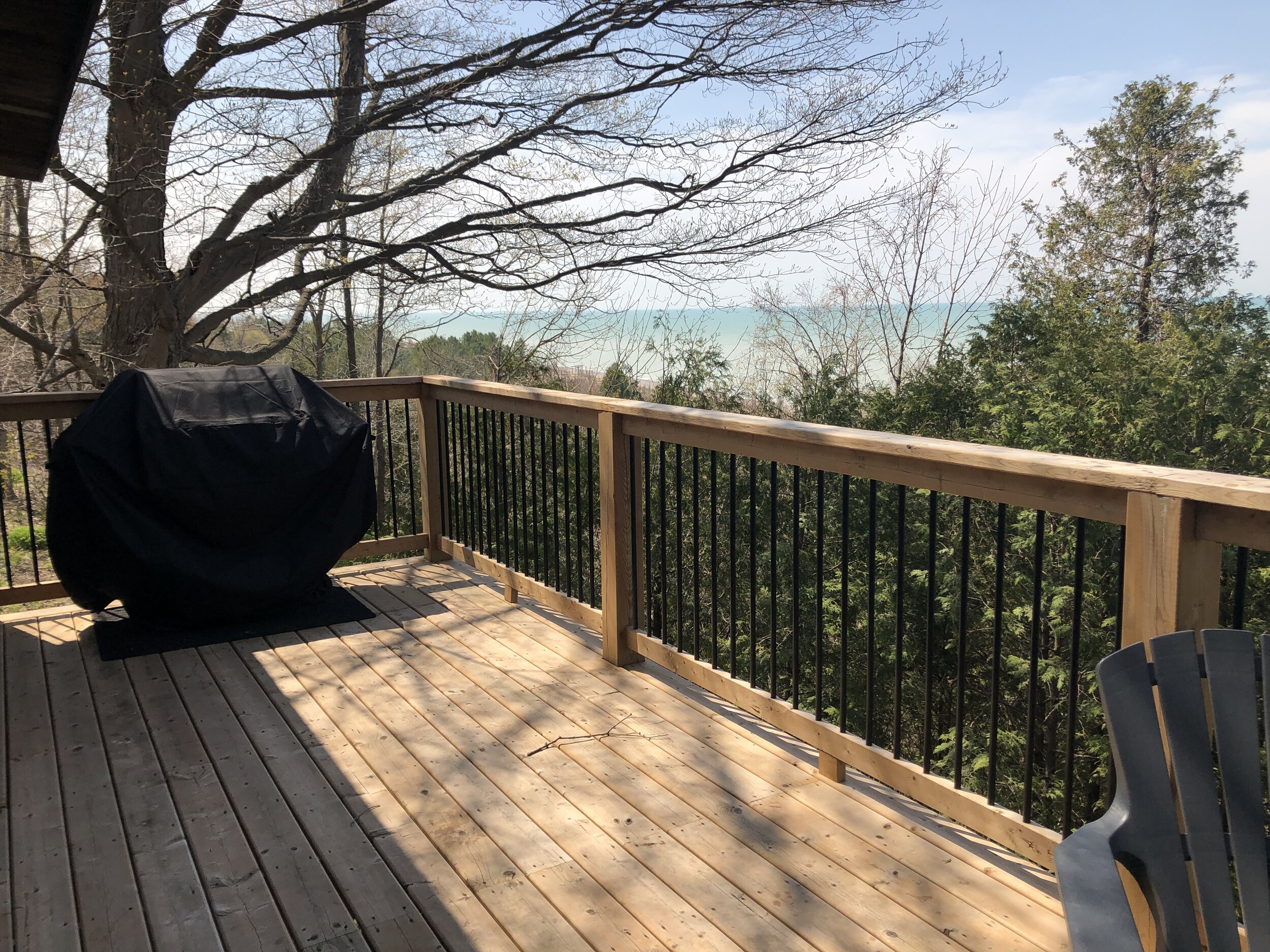 Lake-facing deck